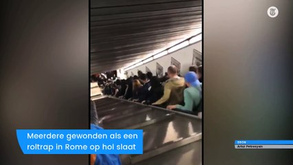 Roltrap slaat op hol: dit zijn de dramatische beelden