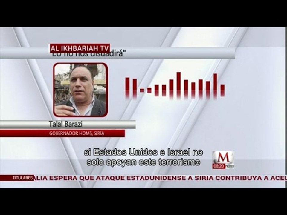 Se debilita lucha contra el terrorismo en Siria: Talal Barazi, Goberandor de Homs, Siria