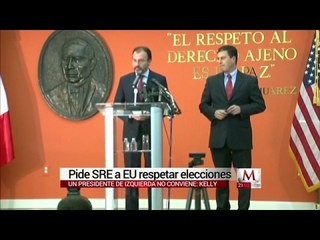 Pide SRE a EU respetar elecciones, Morena dijo que no es antiestadounidense