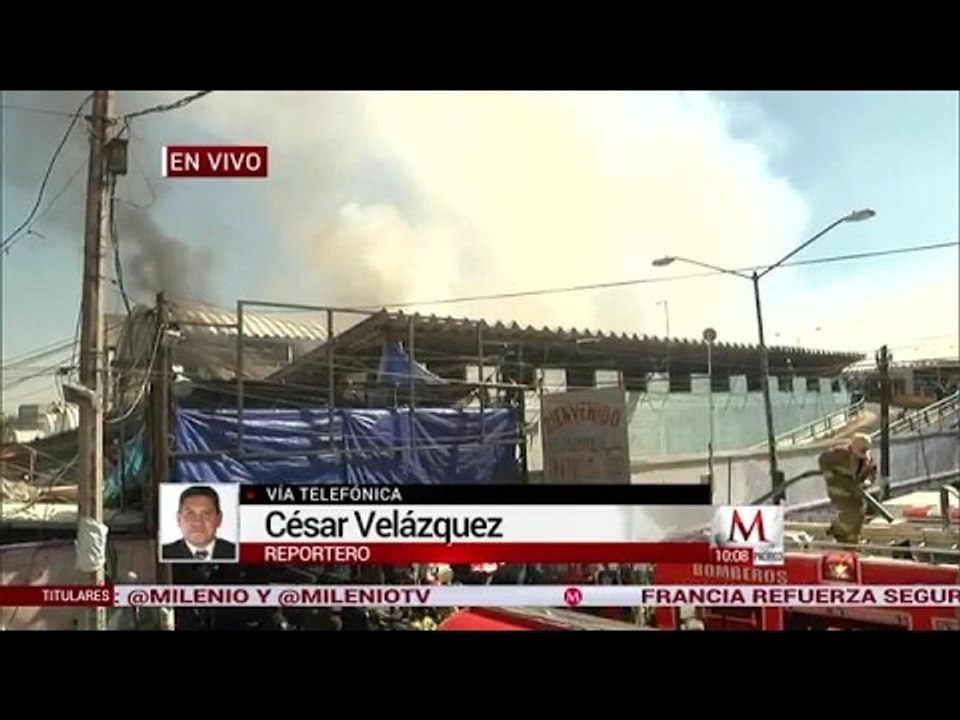 Se registra fuerte incendio en el mercado de Jamaica