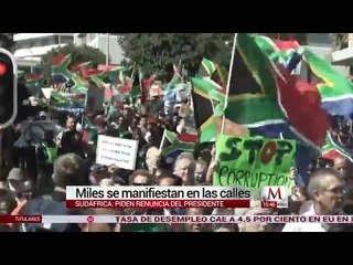 En Sudáfrica miles se manifiestan, piden renuncia del presidente