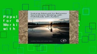 Popular Training Manual for Behavior Technicians Working with Individuals with Autism
