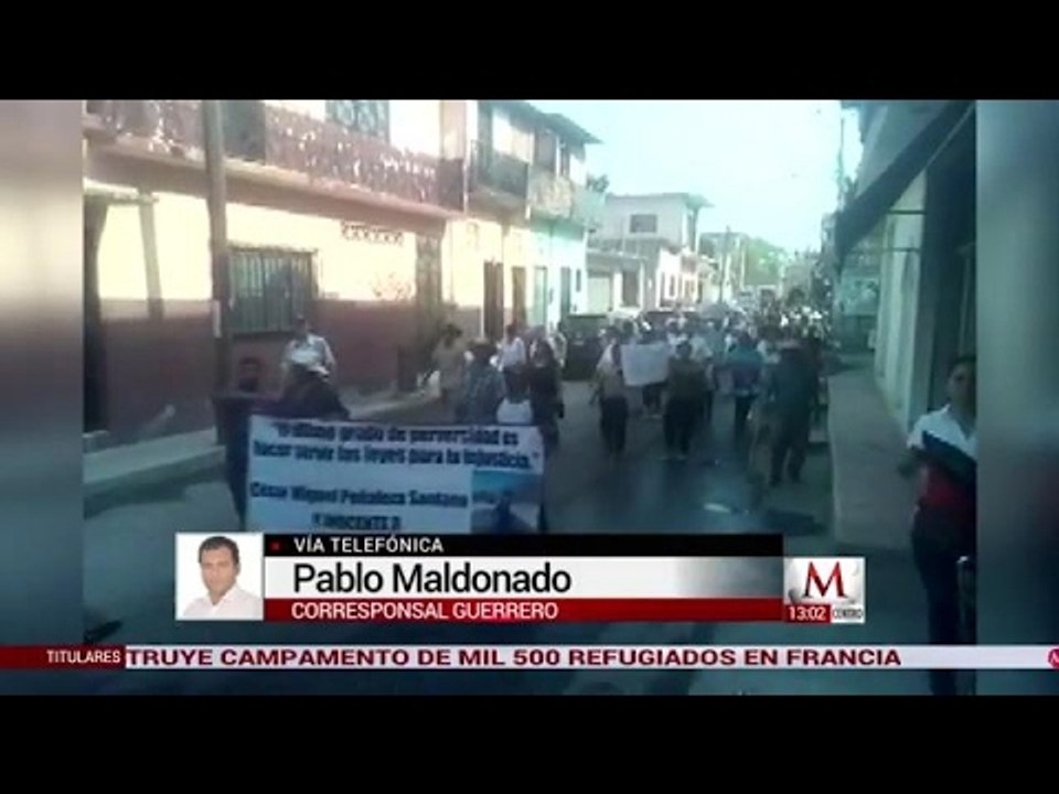 En Guerrero marchan para pedir la liberación del exalcalde de Cocula