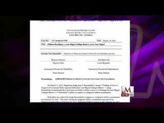 Documentos de la orden de arresto contra Luis Miguel en California, EU