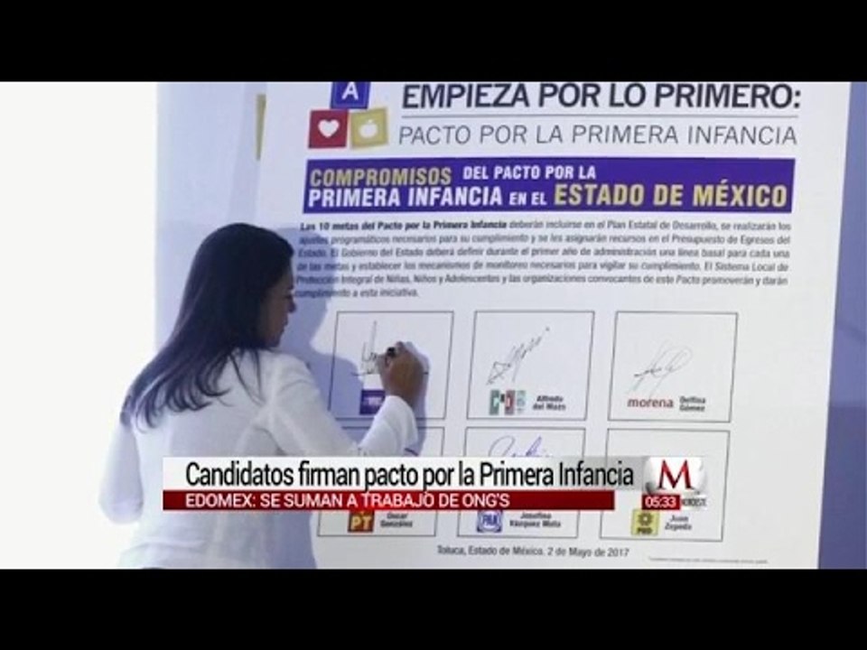 Candidatos de Edomex firman pacto por la Primera Infancia