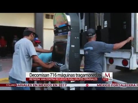 Decomisan 716 máquinas tragamonedas en Tamaulipas