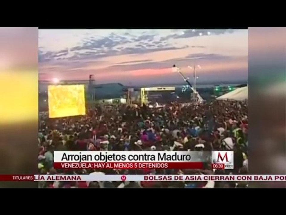 Al menos 5 detenidos por arrojar objetos a Nicolás Maduro
