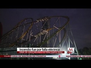 Chispazo provocó incendio en juego mecánico de La Feria de Chapultepec