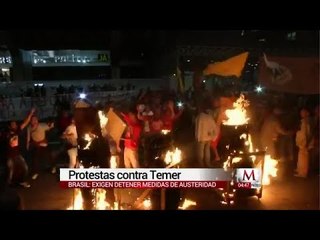 Protestan contra Temer en Brasil