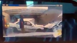 حادث سياره مرعب جدا يحدث امامك هذه الحادث اليوم في  بغداد نفق الزيتون الله ستر عامل النظافة