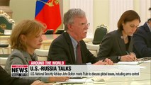 U.S. national security advisor meets Putin to discuss global issues, including arms control