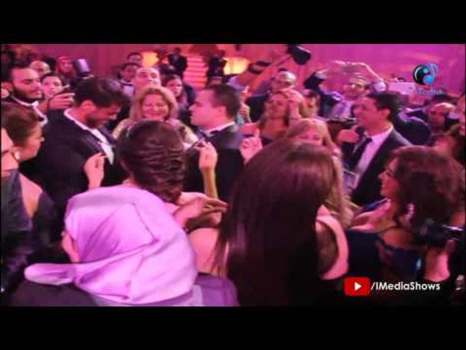 فرح نجل المخرج محمد النقلى | شاهد روجينا لأول مرة بفستان أزرق مثير جدا يبرز كل مالديها !