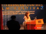 مهرجان الإسكندرية السينمائي | شاهد الفنانة نيرمين الفقى أثناء تقديمها الفيلم الفرنسى الفائز. مسخرة !