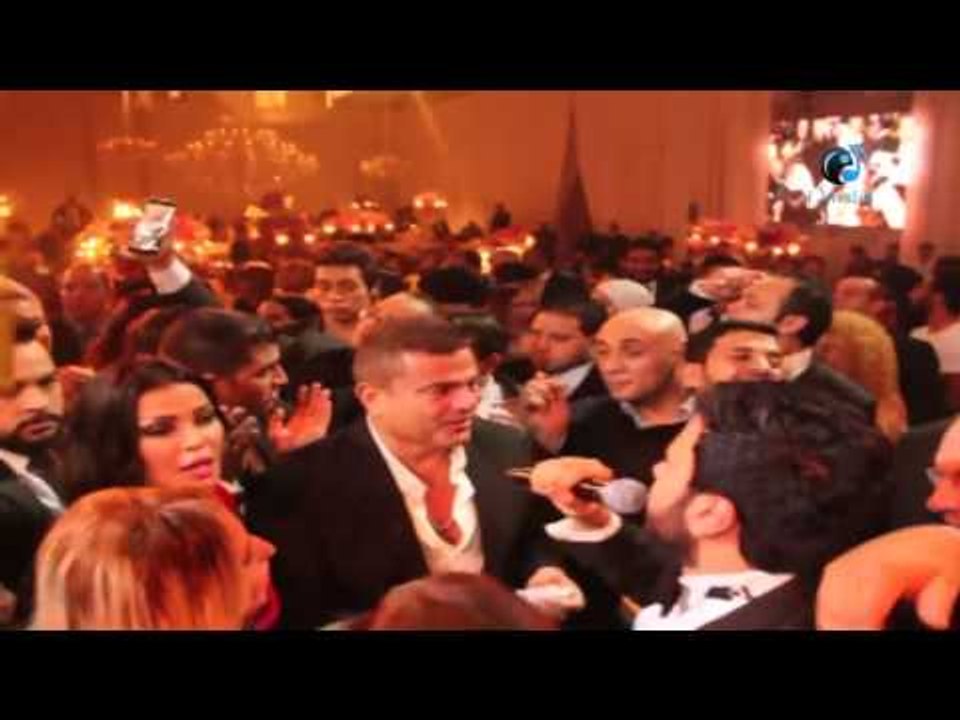 فرح المنتج محمد حامد | رقص هيستيرى من عمرو دياب و محمد حامد على "ميال ميال"