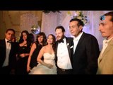 فرح أحمد بجة   المطربة شذا و المذيع أسامة منير فى صورة مع العروسين   أسامة منير بيبص فين