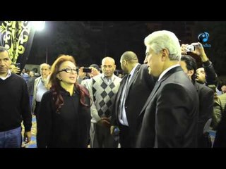 عزاء والدة  وائل الابراشى | شاهد نبيلة عبيد بالنظارة السوداء ولوك النجمات العالميات !