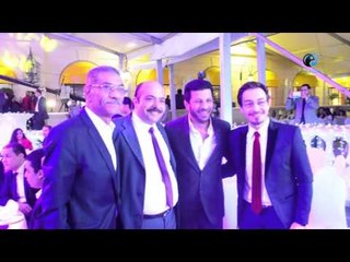 حفل النايل دراما |  صورة تذكارية أحمد زاهر و مجموعة من الفنانين