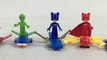 6 PJ Masks RARE Mini Doll Brick Figures Set Catboy Gekko Owlette Knock Offs || Keith's Toy Box