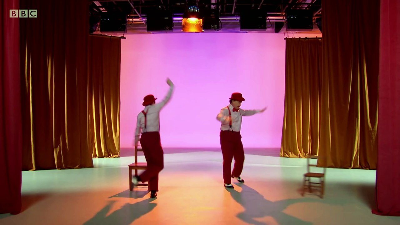 Dan Step tap dances his way into some chair trouble