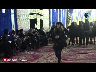 عزاء حمادة إمام | شاهد الفنانة "دنيا" ونجاتها من السقوط بعد الخروج من العزاء