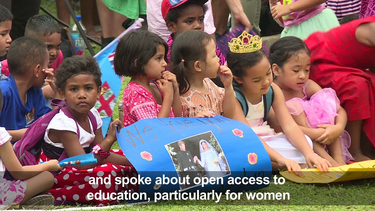 Meghan takes spotlight in Fiji to back female education