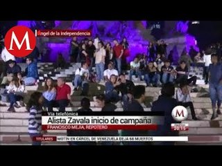 Margarita Zavala arrancó su campaña en el Ángel de la Independencia