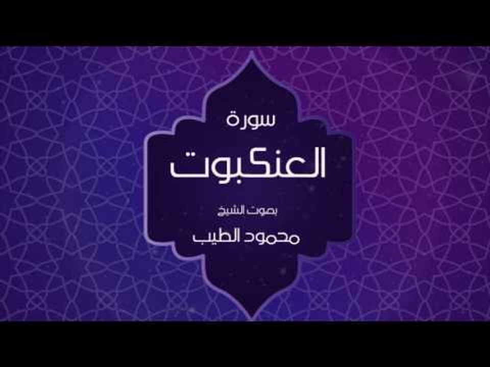 القران الكريم بصوت القارئ محمود الطيب - سورة العنكبوت