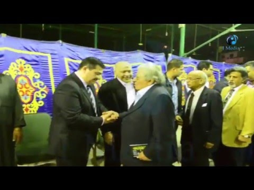 عزاء سيد زيان |   شاهد لحظة سلام الفنان فاروق فلوكس على أهل الراحل سيد زيان