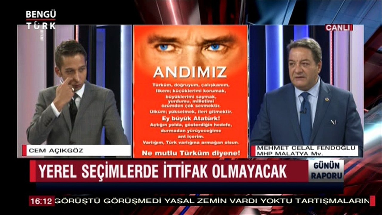 GÜNÜN RAPORU 23 EKİM 2018 KONUK-MEHMET CELAL FENDOĞLU....