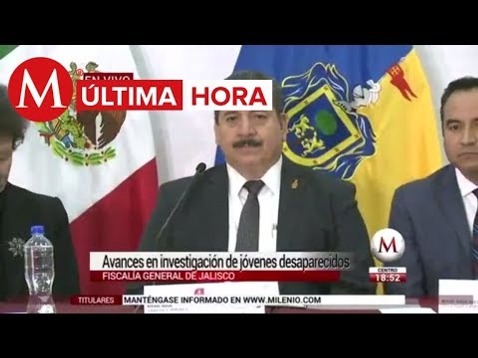 Conferencia de prensa sobre estudiantes desaparecidos en Jalisco