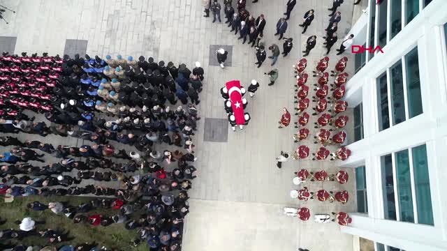 Bursa Kazada Şehit Olan Polis Memuru Hayrettin Yılmaz İçin Emniyette Tören Düzenlendi- Drone