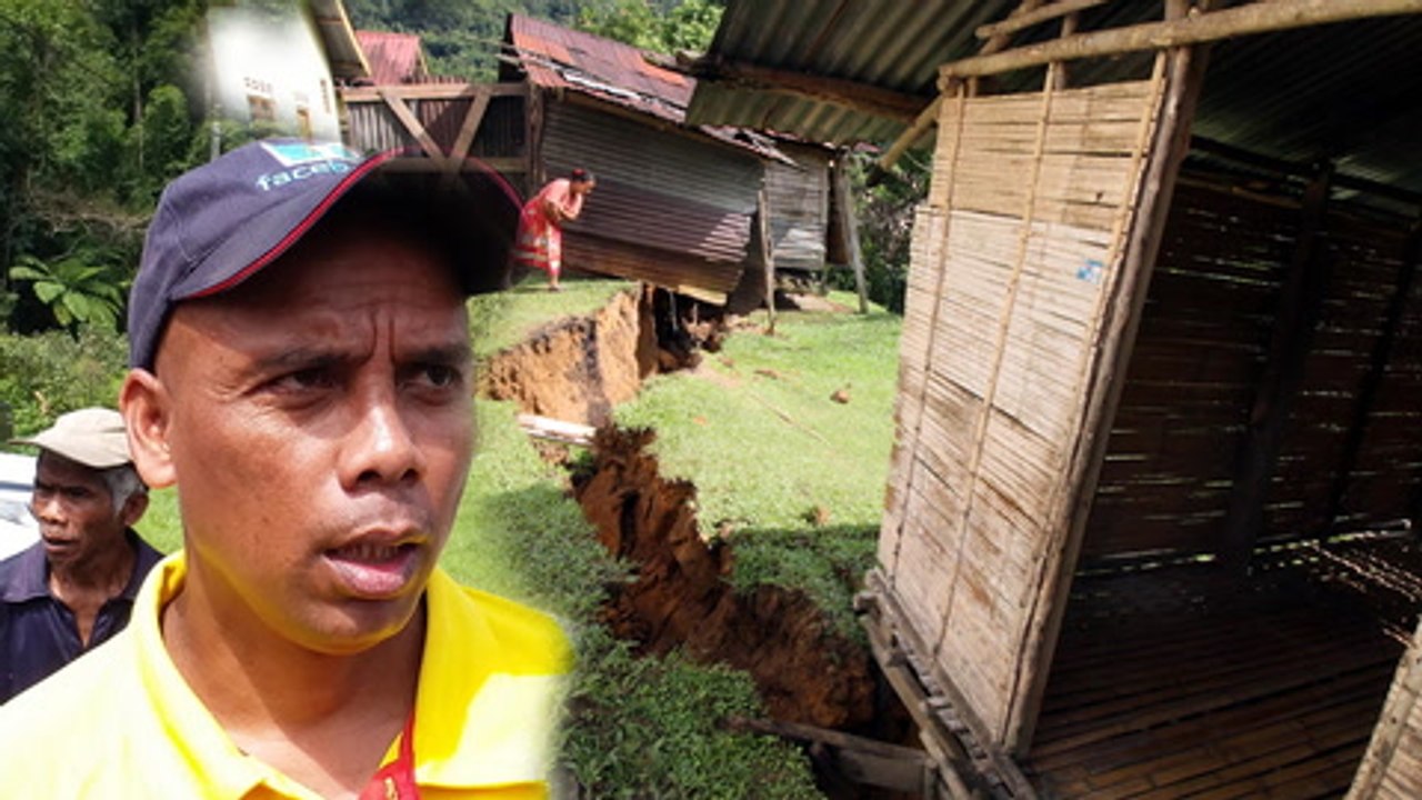 Kampung Pawong declared unsafe by Minerals and Geoscience Dept after earth fissure