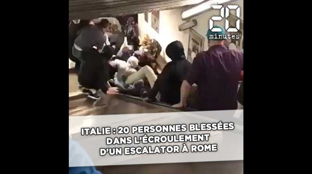 Italie: 20 personnes blessées dans l'écroulement d'un escalator à Rome
