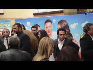 العرض الخاص لفيلم فين قلبى |  شوف مصطفي قمر وشيري عادل و يسرا اللوزي وخناقة عليهم