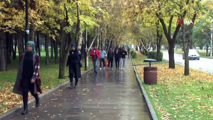 Kent merkezinde sonbahar, yüksek kesimlerinde kış