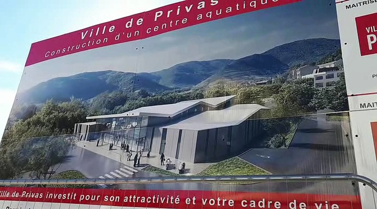 Le chantier du centre aquatique  de Privas