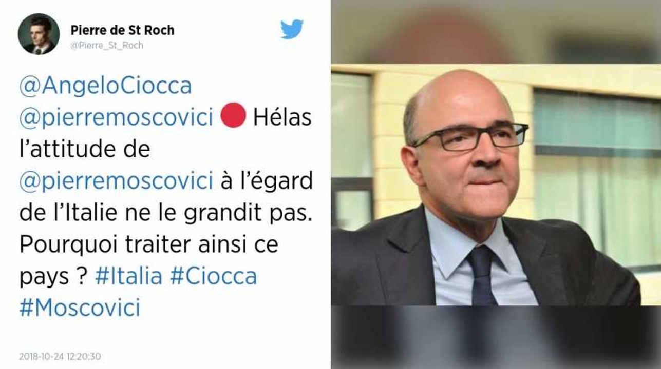 « Grotesque » : Pierre Moscovici répond à l’eurodéputé italien qui a écrasé sa chaussure sur ses notes.