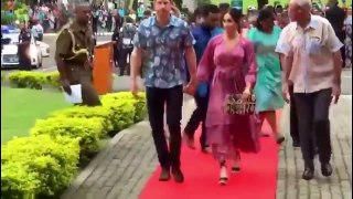 Duchess Meghan Gives Powerful Speech At Fiji University She Wears Ruffle Pink Dress With Pom Poms