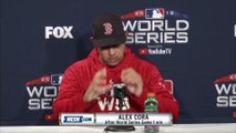 Alex Cora on Red Sox Game 1 World Series win