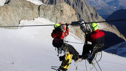 Travaux acrobatiques pour le Panoramic Mont-Blanc