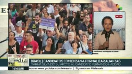 Brasil: candidatos apoyan a Haddad ante discurso radical de Bolsonaro