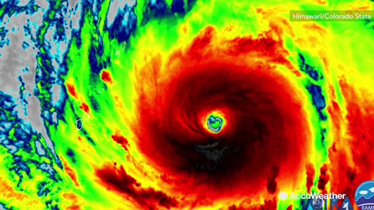 Super Typhoon Yuto barrels over the Pacific Ocean