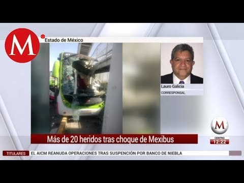 Mexibús choca contra puente en Ecatepec