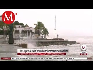 Tras paso de 'Willa', reanudan actividades en Puerto Vallarta