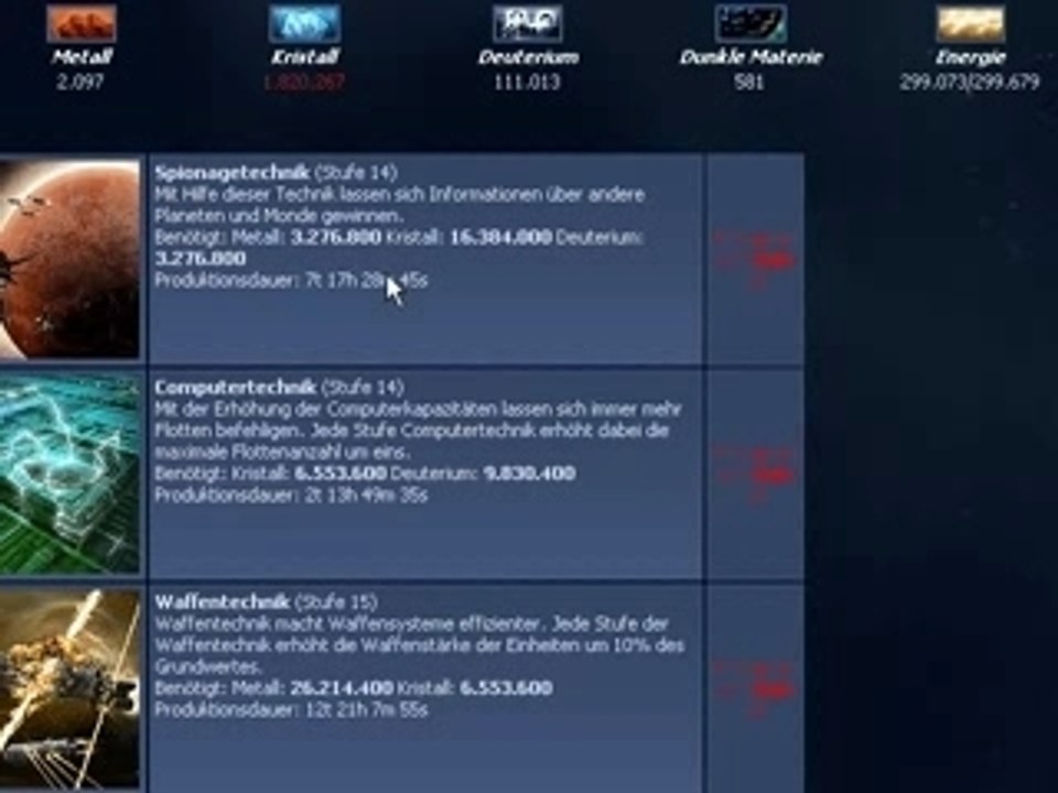 OGame Gravitonforschung