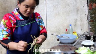 苗大姐肉炖红薯粉，一碗米饭半碗饭，再配辣椒酱，一粒饭不剩