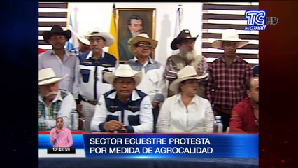 Protesta del sector ecuestre del Guayas