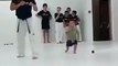 Adorable Baby Doing Martial Arts