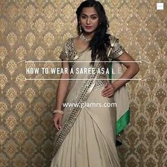 This 3 step drape is sure to transform ANY saree into a LEHENGA!