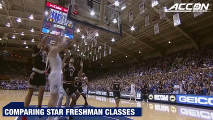 Duke Freshman Classes: Coach K & Javin DeLaurier Compare | 2018 ACC Operation Basketball